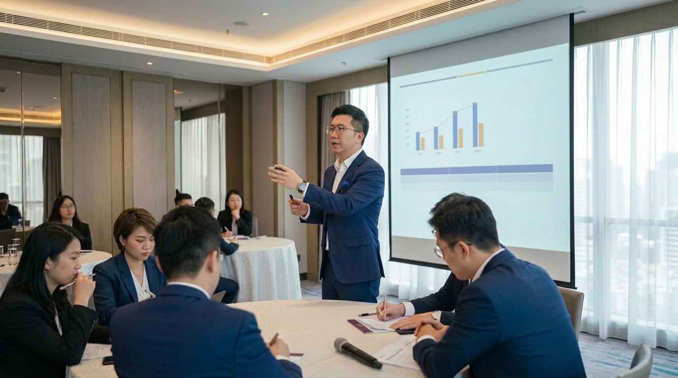 J.C. Leung facilitating a leadership workshop
