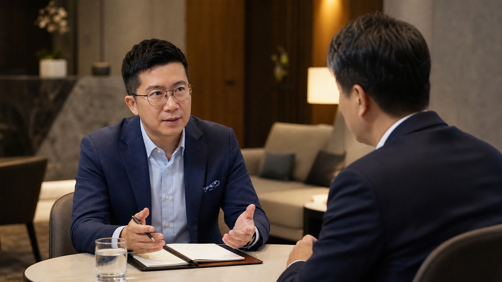One-on-one executive coaching session